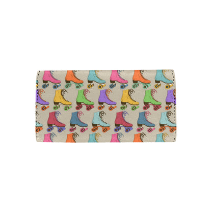 Roller skate Pattern Print Design A01 Women's Trifold Wallet