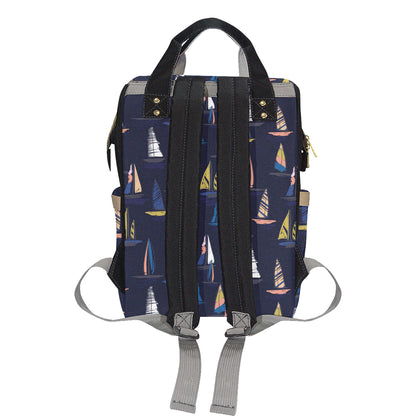 Sailing Ships Pattern Print Design A03 Diaper Bag Backpack