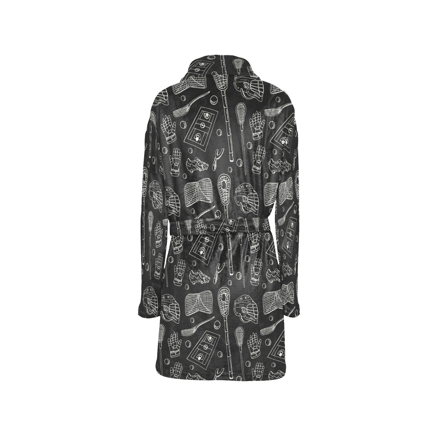 Lacrosse Pattern Print Design 01 Women's Fleece Robe