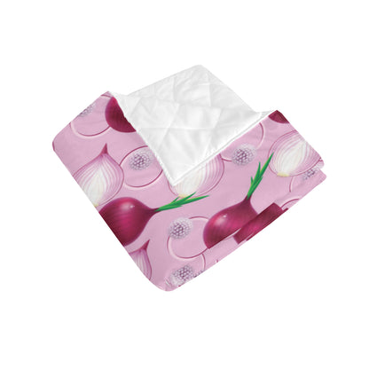 Onion Pattern Print Design A01 Premium Quilt