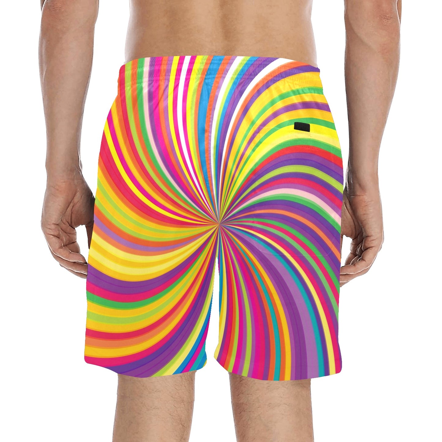 Vortex Print Design LKS301 Men's Swim Trunks Beach Shorts