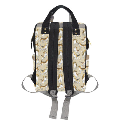 Beagle Pattern Print Design 04 Diaper Bag Backpack