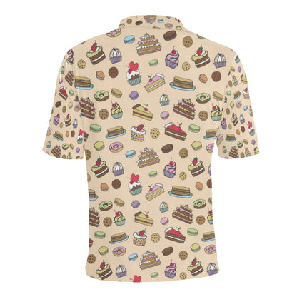 Cake Pattern Print Design 03 Men Polo Shirt