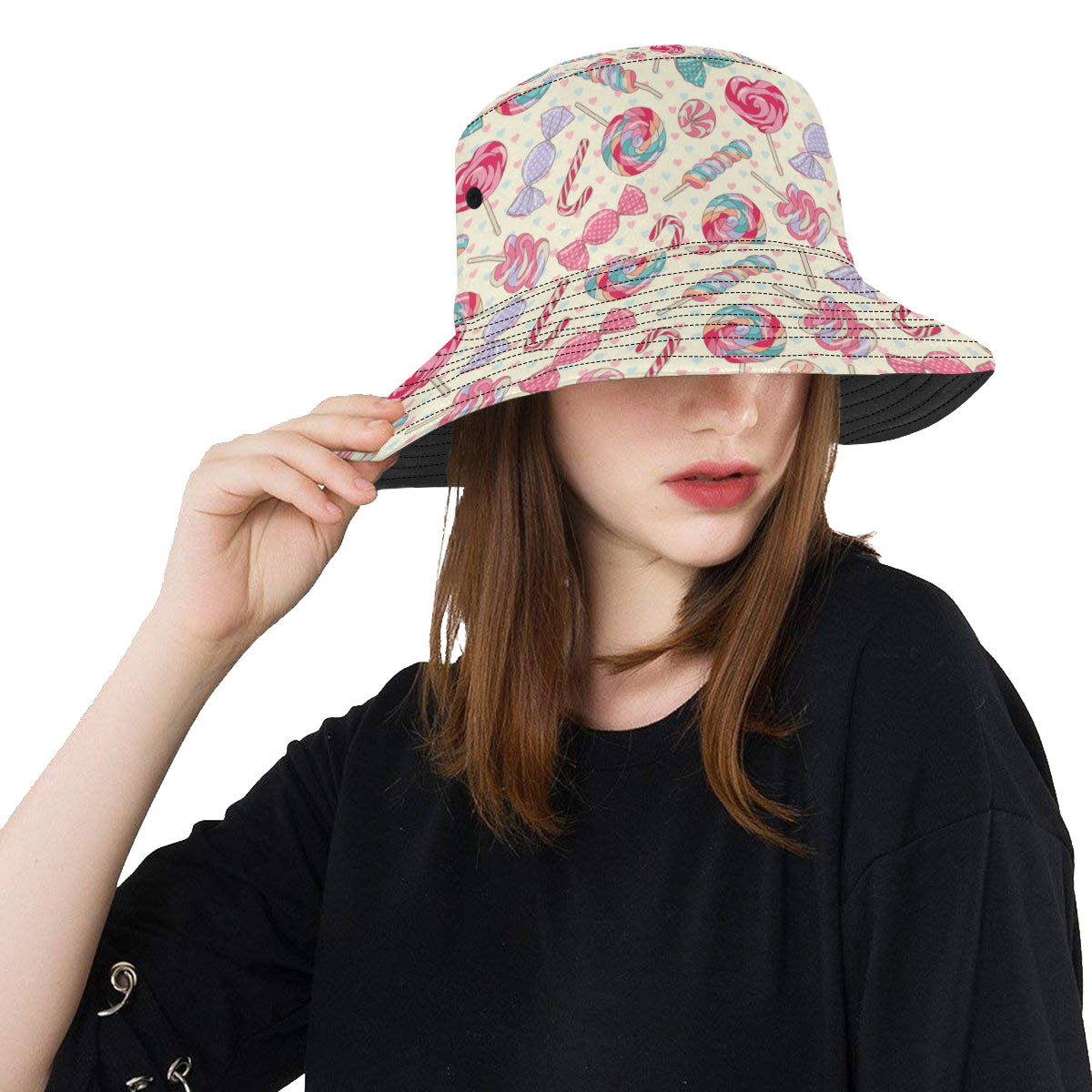 Candy Pattern Print Design CA04 Unisex Bucket Hat