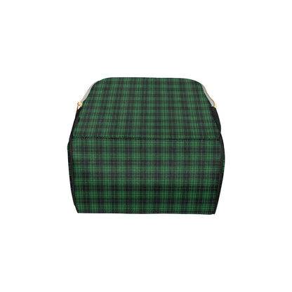 Green Tartan Plaid Pattern Diaper Bag Backpack