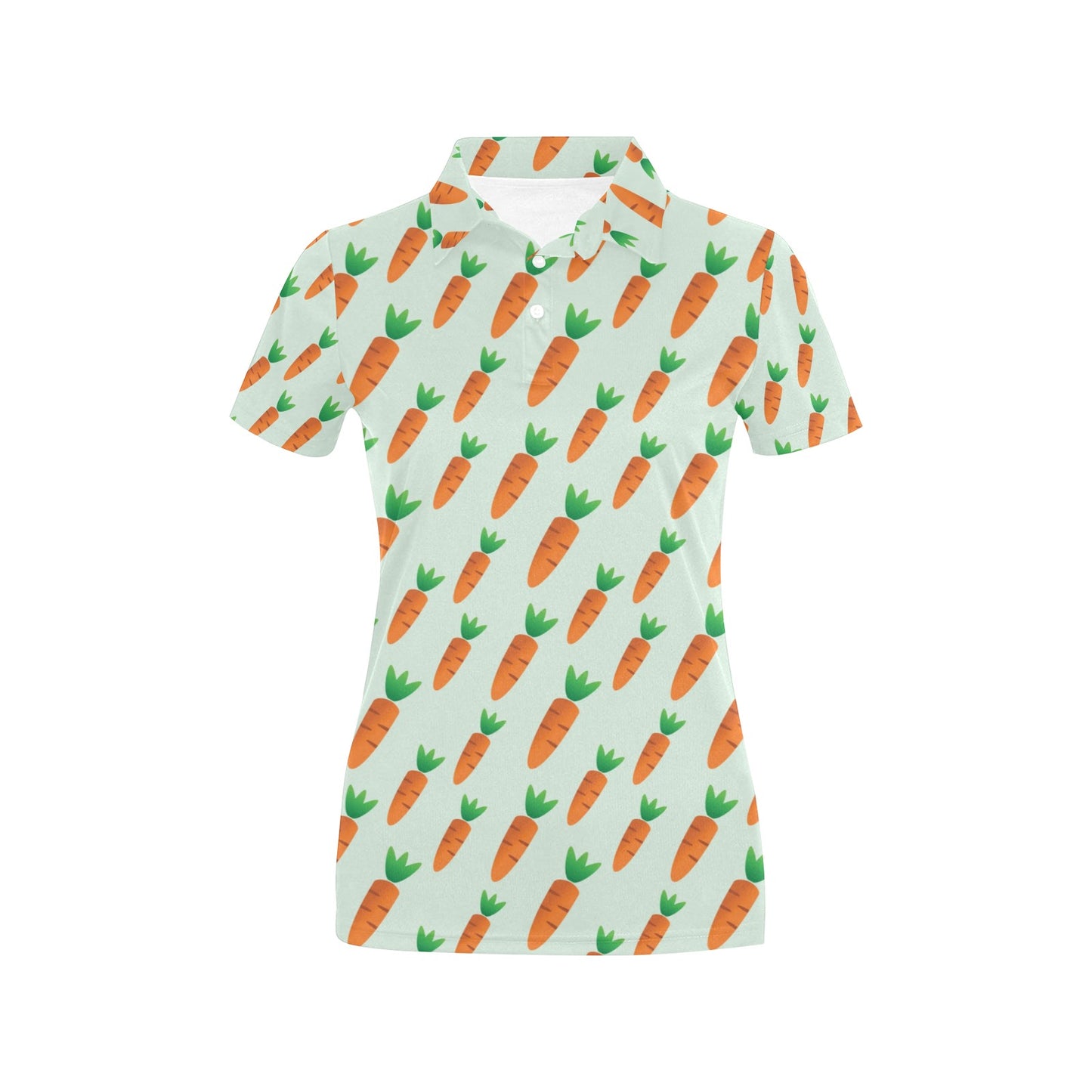 Carrot Pattern Print Design 05 Women's Polo Shirt