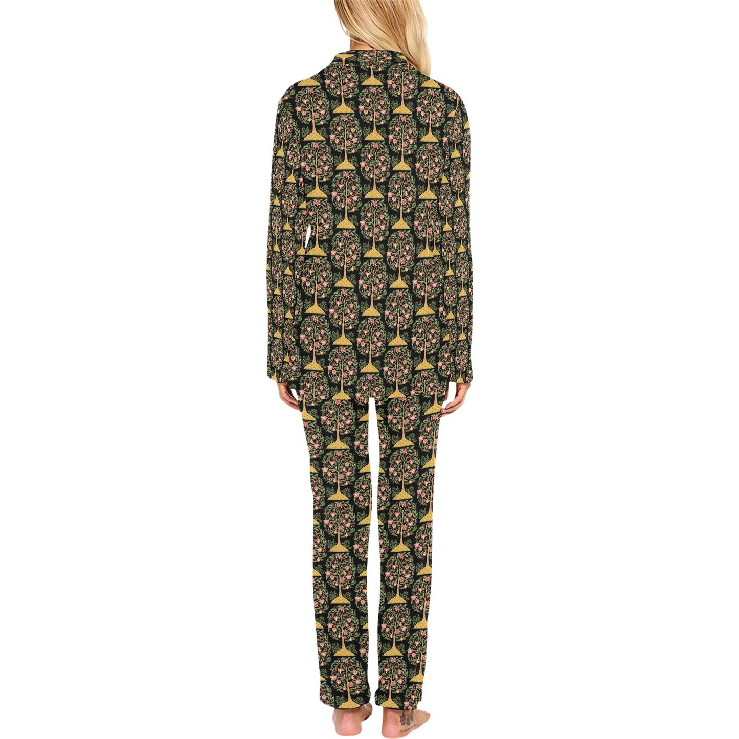 Tree Of Life Print Design LKS303 Women's Long Pajama Set