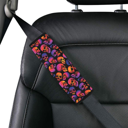 Skull Multicolor Print Design LKS3011 Car Seat Belt Cover