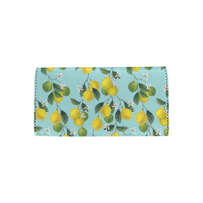 Lemon Pattern Print Design LM05 Women's Trifold Wallet