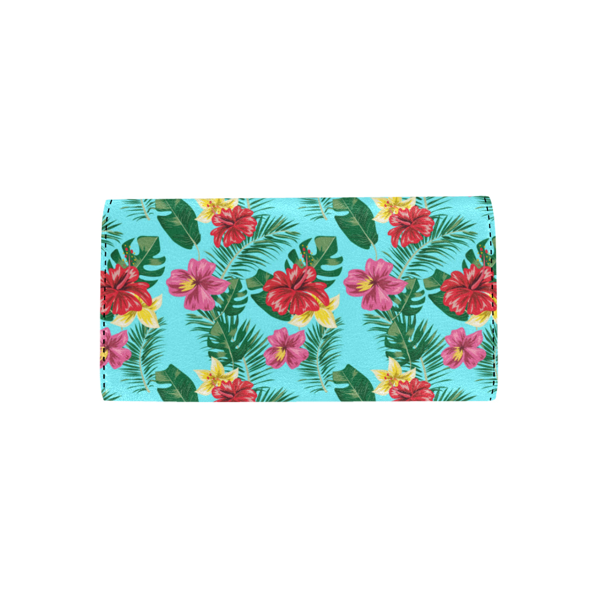 Hibiscus Hawaiian Flower Women's Trifold Wallet