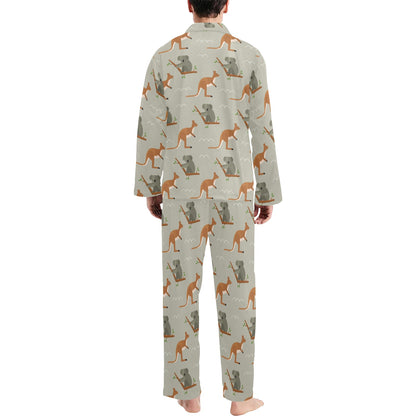 Koala Pattern Print Design 03 Men's Long Pajama Set
