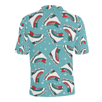 Ice Skate Pattern Print Design 03 Men Polo Shirt