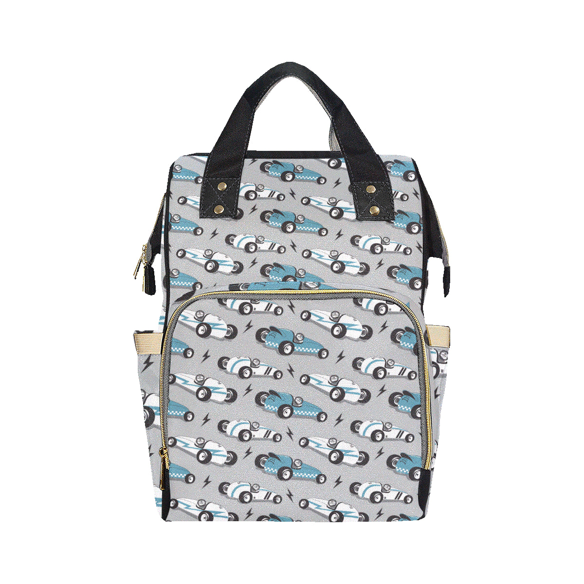 Racing Vintage Pattern Print Design A02 Diaper Bag Backpack