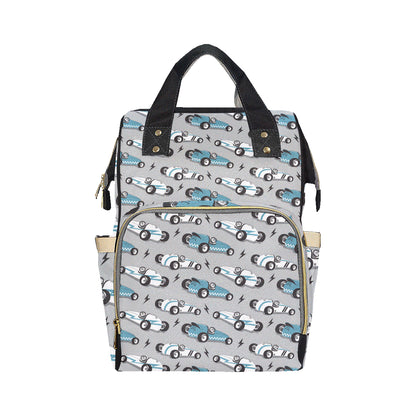 Racing Vintage Pattern Print Design A02 Diaper Bag Backpack