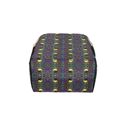Yin Yang Neon Color Design Print Diaper Bag Backpack