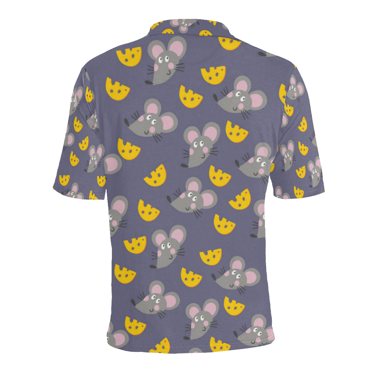 Rat With Cheese Pattern Print Design 01 Men Polo Shirt
