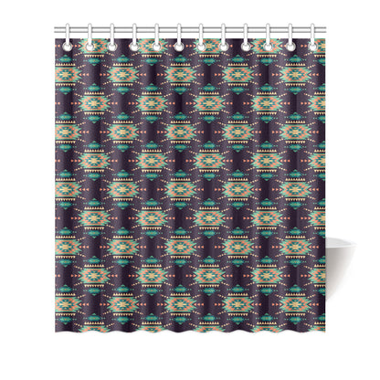 Navajo Geometric Style Print Pattern Shower Curtain