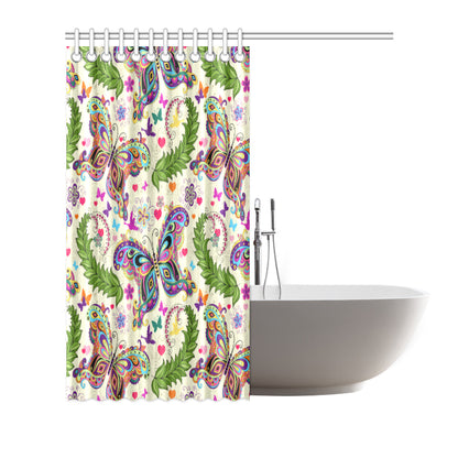 Butterfly Colorful Indian Style Shower Curtain