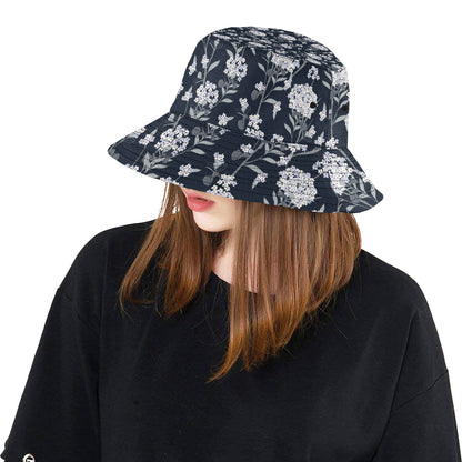 Hydrangea Pattern Print Design HD07 Unisex Bucket Hat