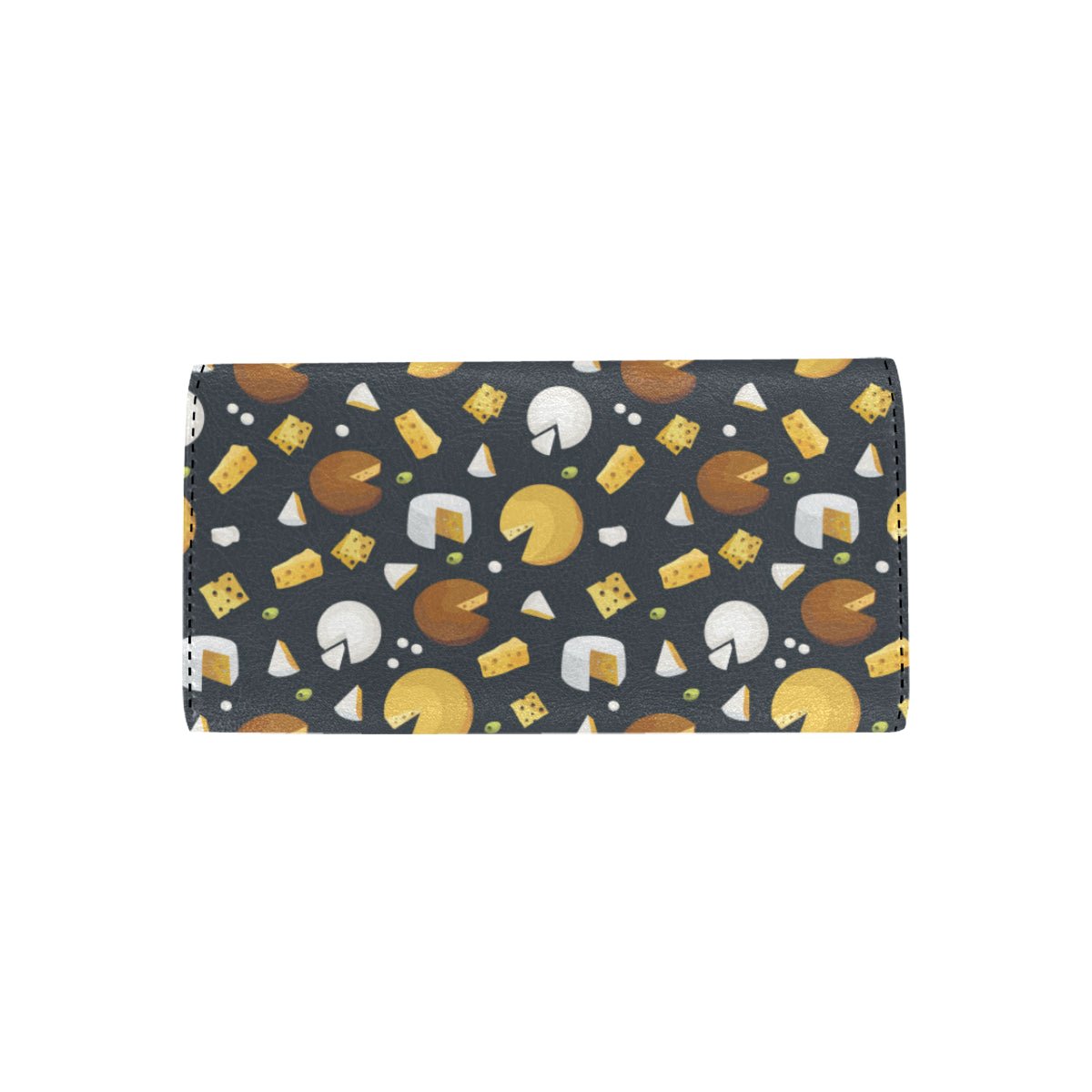 Cheese Pattern Print Design 03 Women's Trifold Wallet