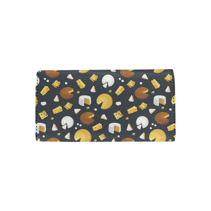 Cheese Pattern Print Design 03 Women's Trifold Wallet