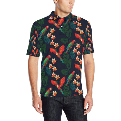 Macaw Pattern Print Design 02 Men Polo Shirt