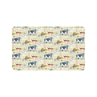 Cow Farm Design Print Rubber Doormat