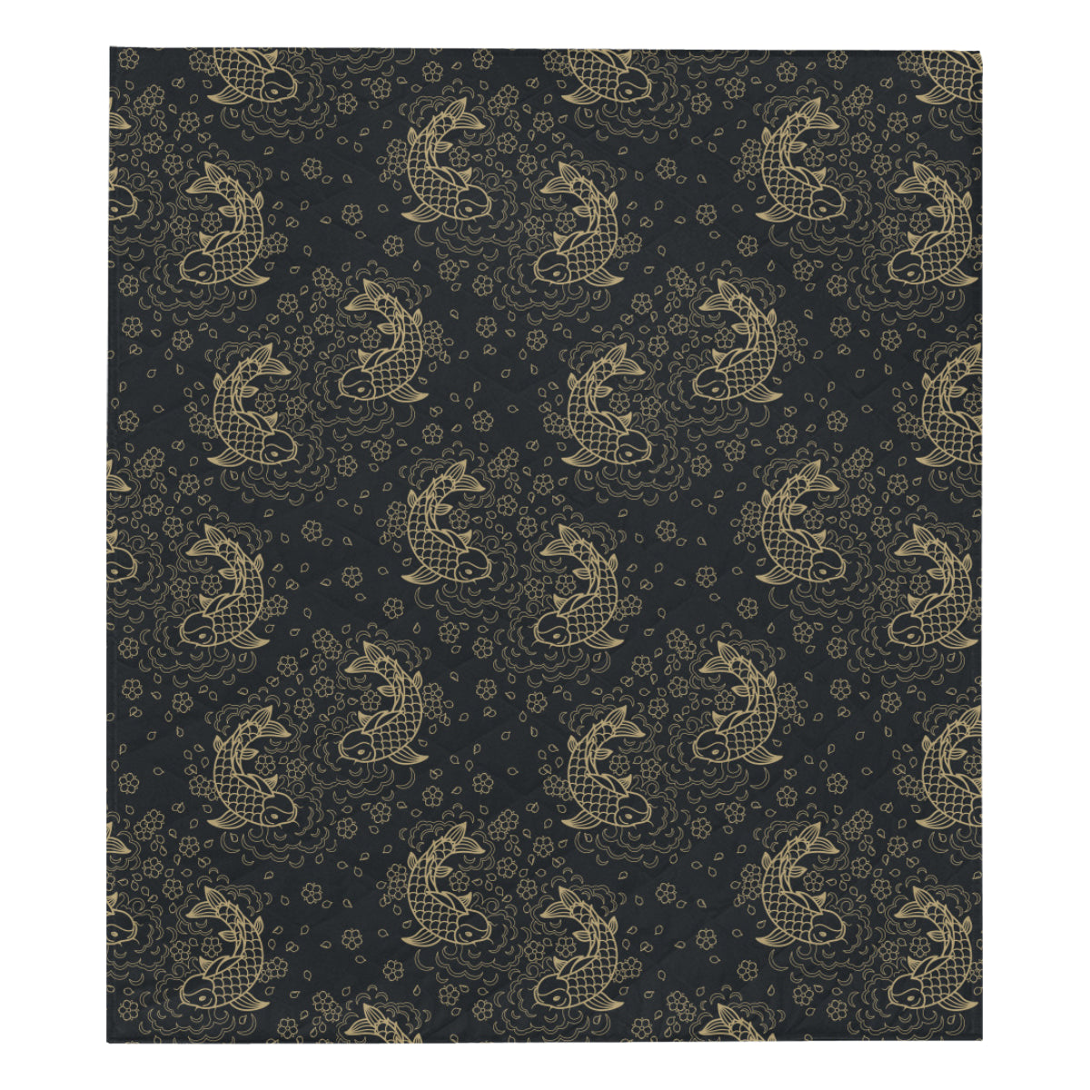 KOI Fish Pattern Print Design 02 Premium Quilt