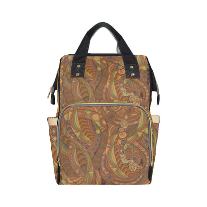 Maori Ornament Design Print Diaper Bag Backpack