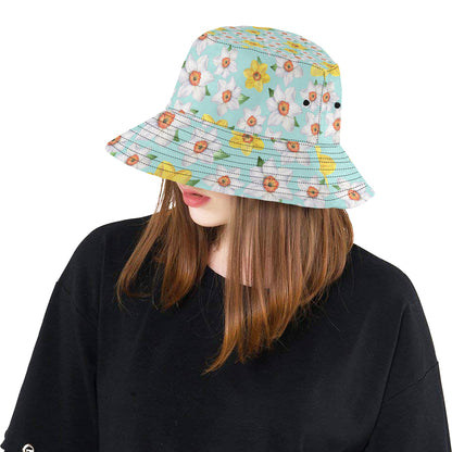 Daffodils Pattern Print Design DF07 Unisex Bucket Hat