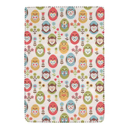 Easter Eggs Pattern Print Design RB011 Women's Trifold Wallet