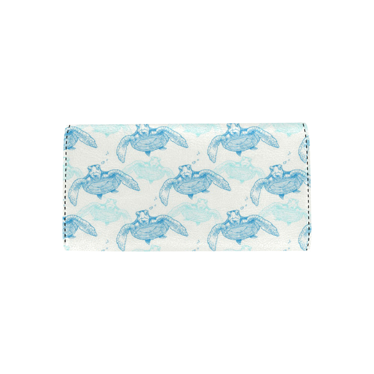 Sea Turtle Pattern Print Design T01 Women's Trifold Wallet