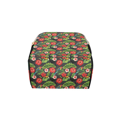 Tropical Flower Pattern Print Design TF04 Diaper Bag Backpack