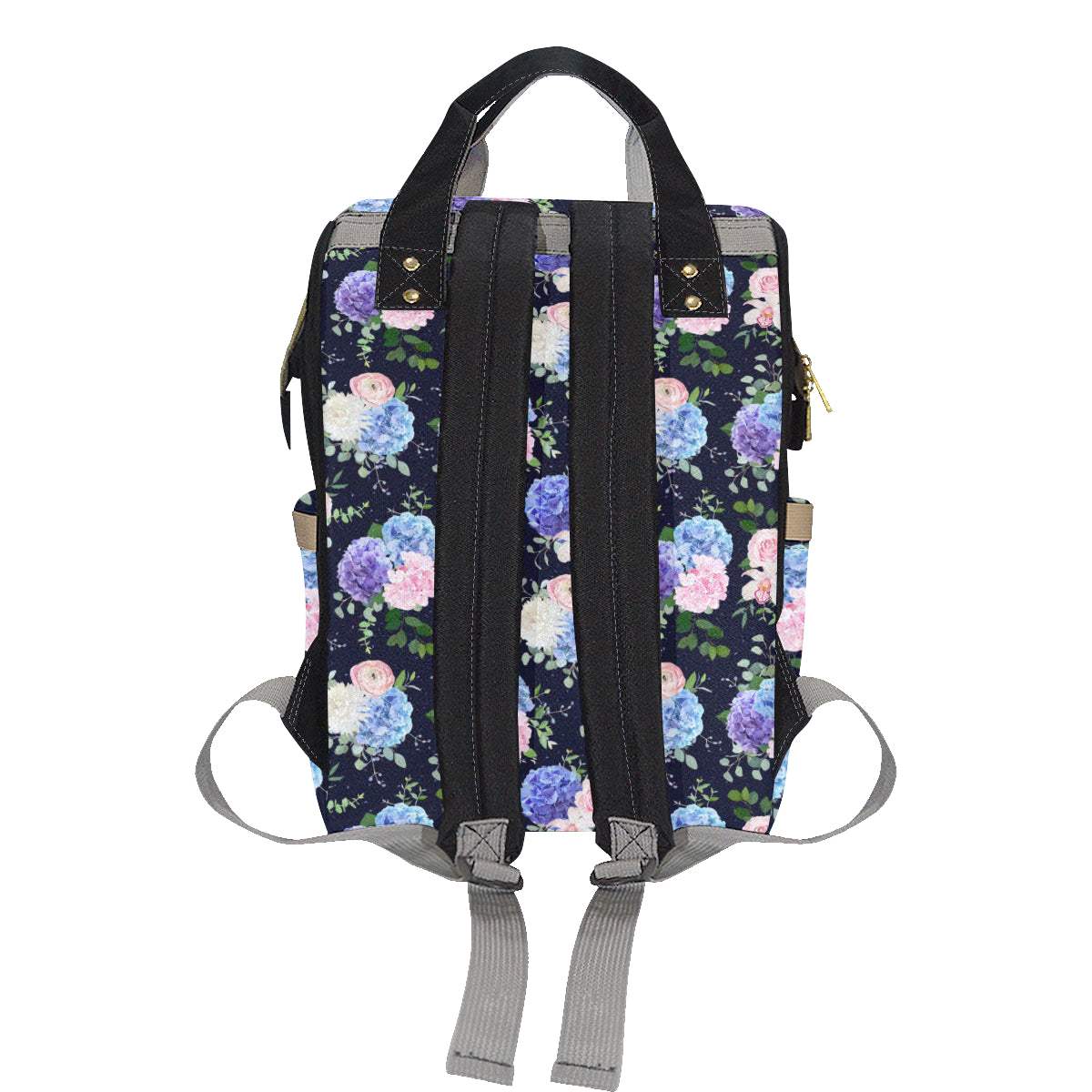 Hydrangea Pattern Print Design HD01 Diaper Bag Backpack