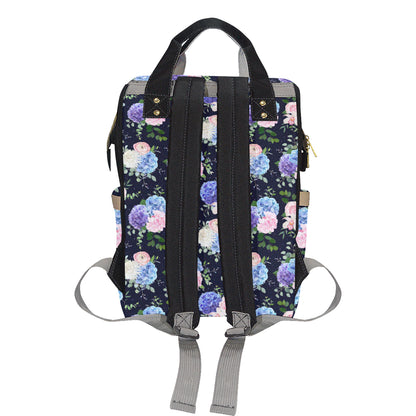 Hydrangea Pattern Print Design HD01 Diaper Bag Backpack