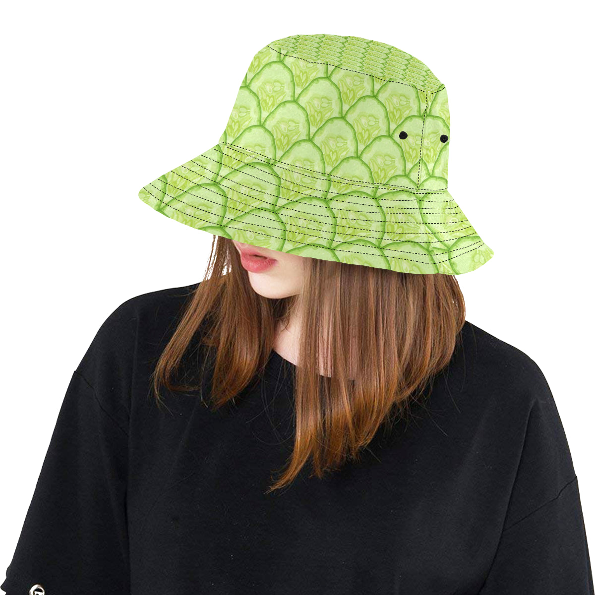 Cucumber Pattern Print Design CC04 Unisex Bucket Hat