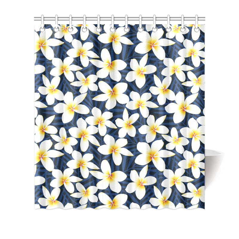 Plumeria Pattern Print Design PM026 Shower Curtain