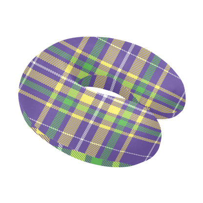 Mardi Gras Pattern Print Design 010 U-Shaped Travel Neck Pillow