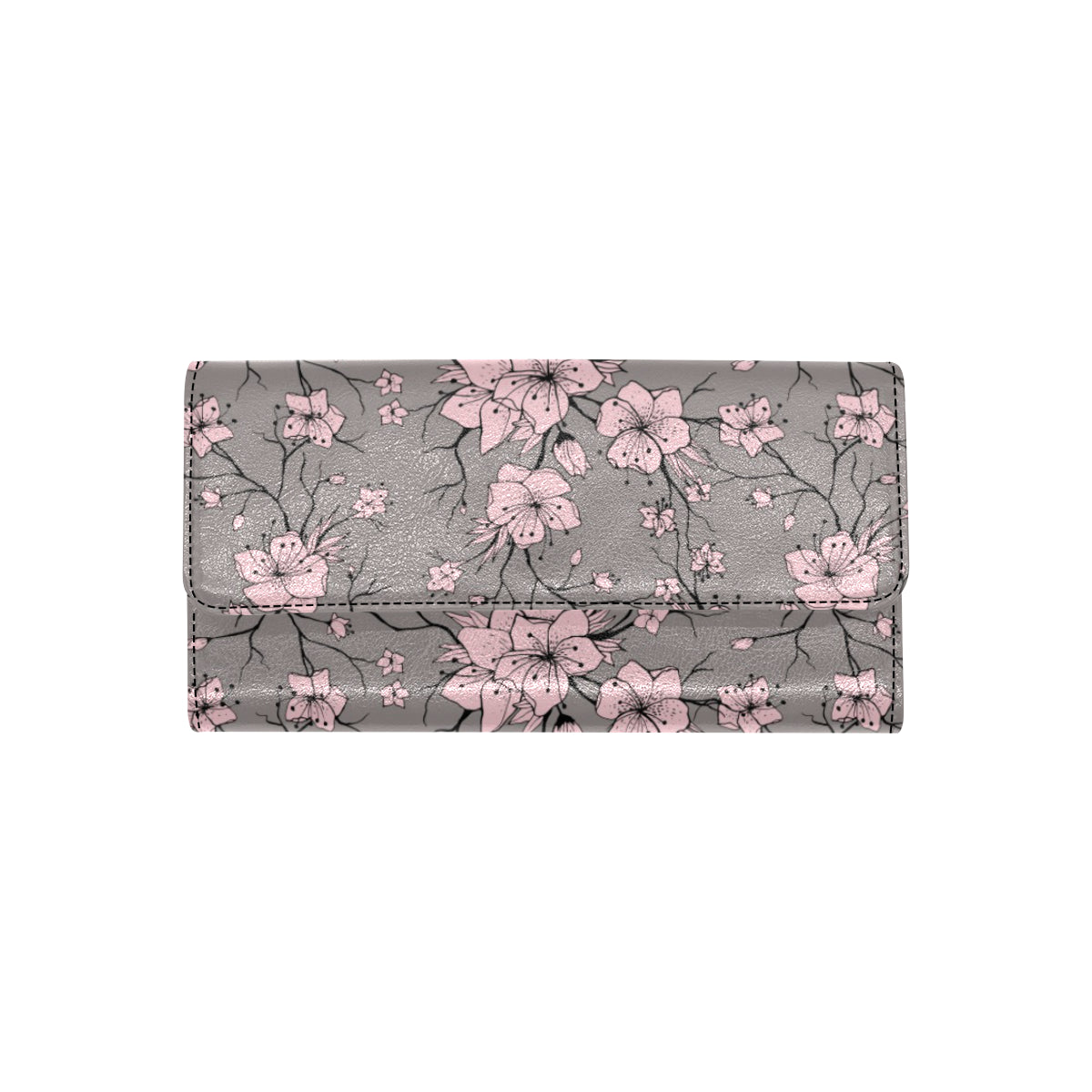 Cherry Blossom Pattern Print Design CB05 Women's Trifold Wallet