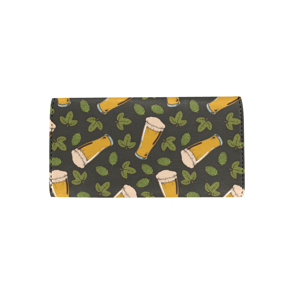 Beer Iris Pattern Print Design 02 Women's Trifold Wallet