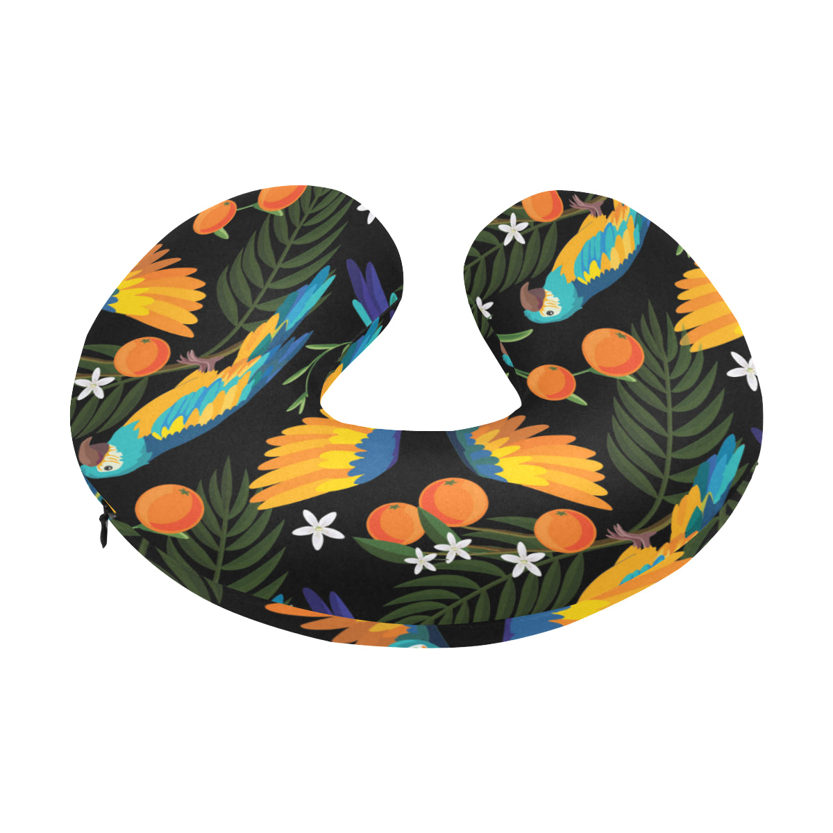 Macaw Pattern Print Design 03 U-Shaped Travel Neck Pillow