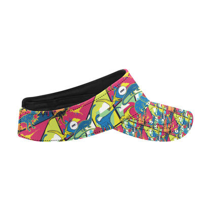 Dinosaur Comic Pop Art Style Unisex Sun Visor