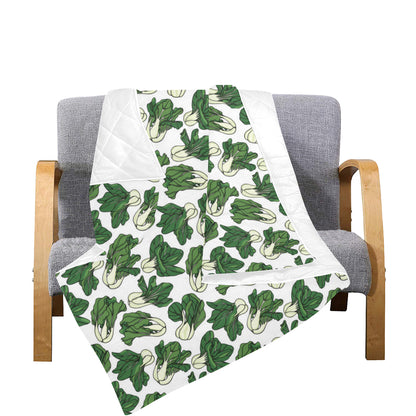 Bok Choy Pattern Print Design 02 Premium Quilt