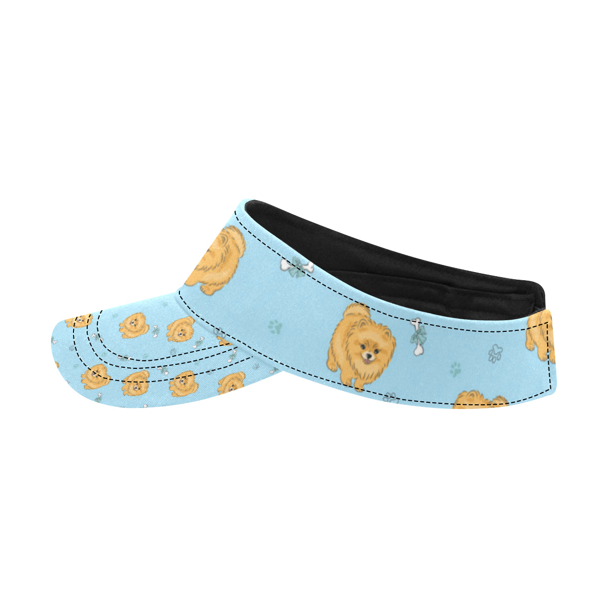 Pomeranians Pattern Print Design A03 Unisex Sun Visor