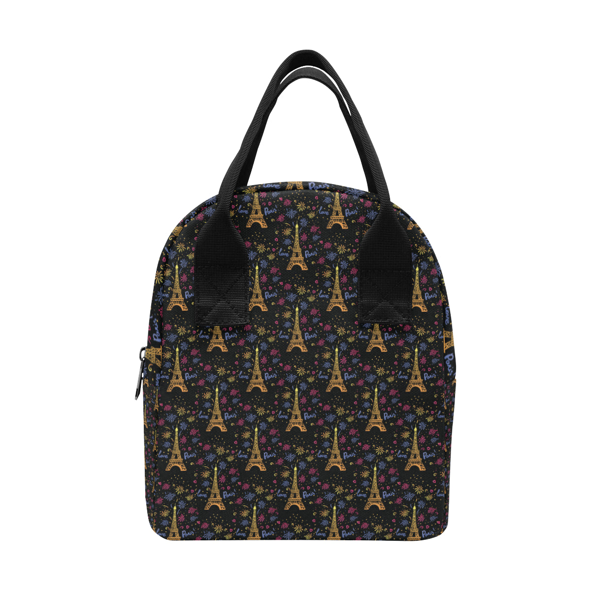 Eiffel Tower Love Paris Print Insulated Lunch Bag