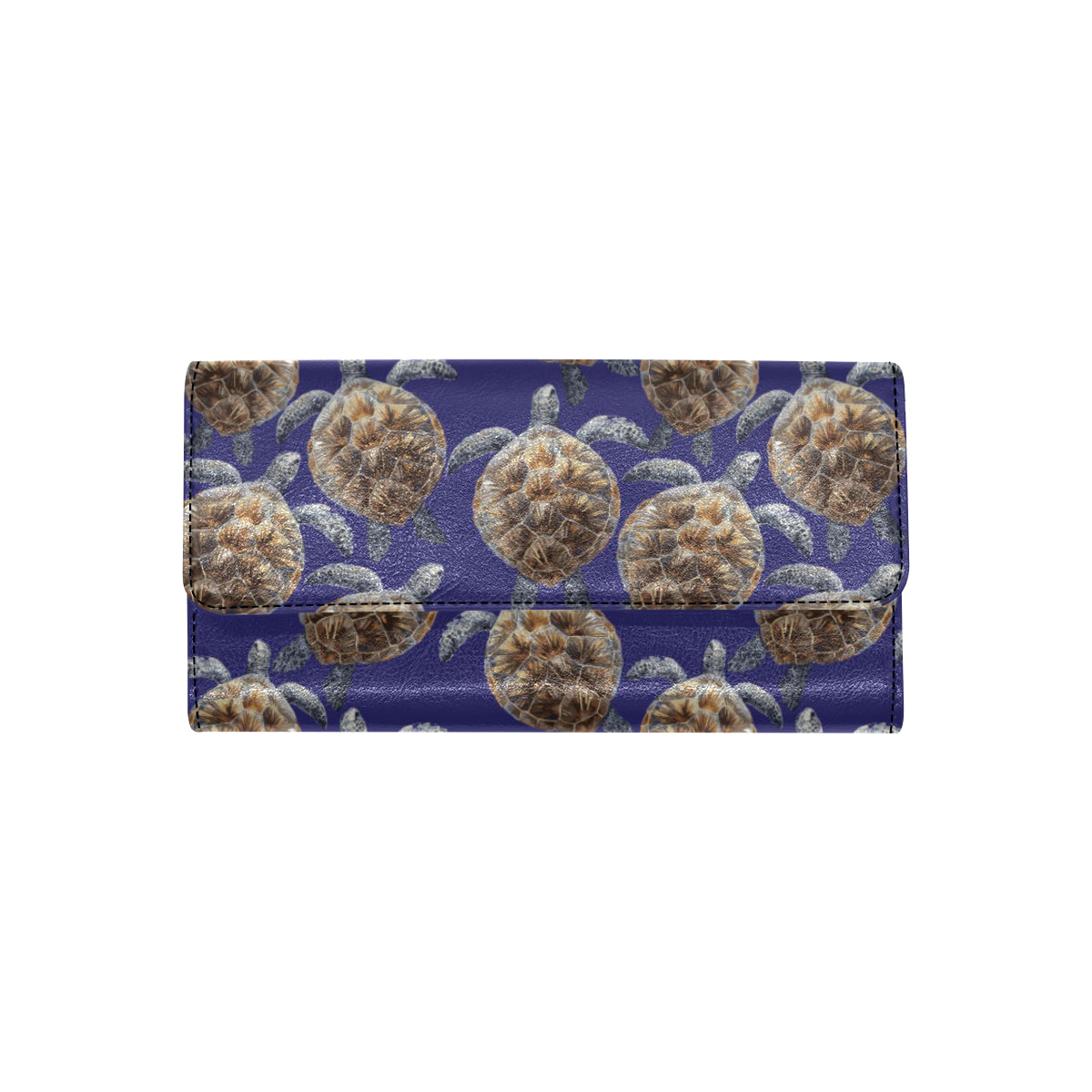 Sea Turtle Pattern Print Design T05 Women's Trifold Wallet