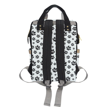 Paw Themed Print Diaper Bag Backpack