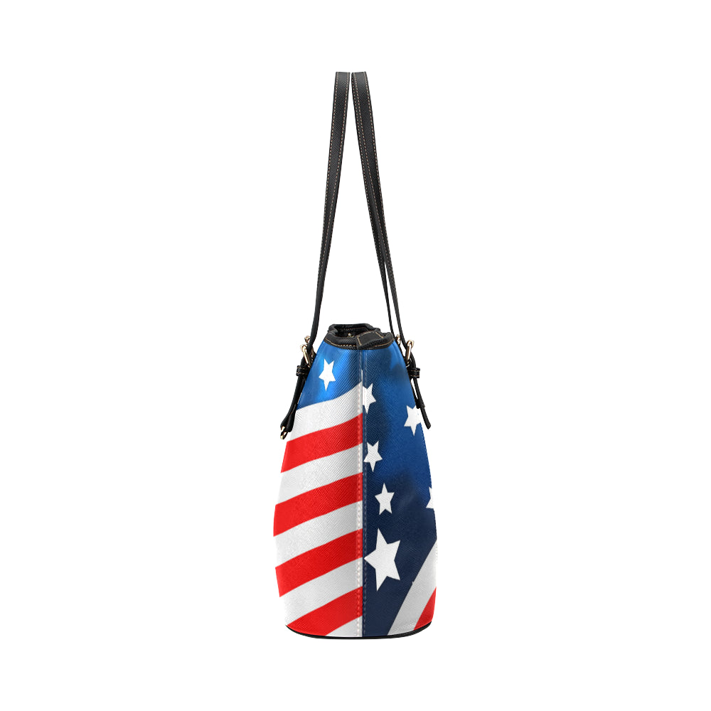 American flag Style Leather Tote Bag