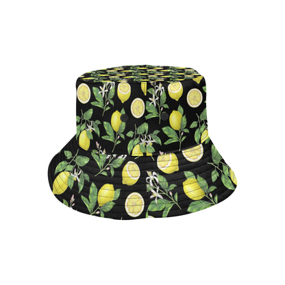 Lemon Pattern Print Design LM02 Unisex Bucket Hat