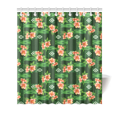 Hibiscus Pattern Print Design HB05 Shower Curtain